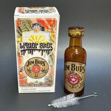 Mini botella de licor Dabtized vidrio pipa de mano cuchara tazón pipa 4,5" Jim