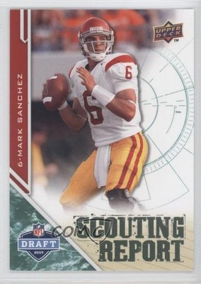 2009 Draft Edition Scouting Report Retail Dark Green Mark Sanchez Rookie RC 0c4