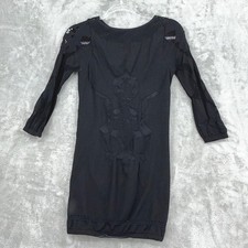We The Free People Dress Women M/L Intimately Mesh Bodycon Stretch Knit Black