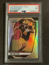 2025 Prizm Draft Picks Cam Skattebo RC Silver Prizm Rookie #9 ASU GIANTS PSA 7