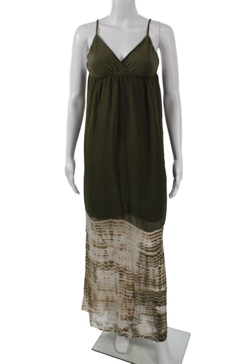 chinese dress ladies Surf Gypsy Palm Eyelet Maxi Dress Medium / White main image 1