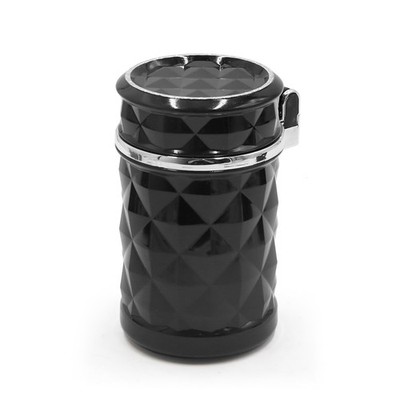 Black Car Vehicle LED Blue Large Portable Ash Holder Smoke Free Stand