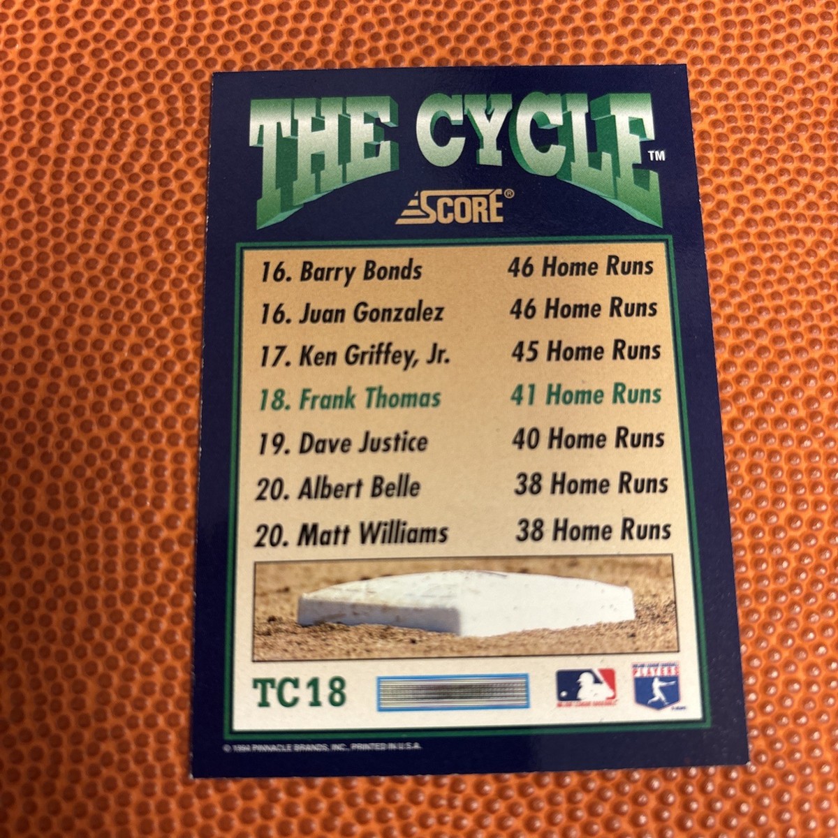 1994 Score - The Cycle Frank Thomas #TC18 | eBay