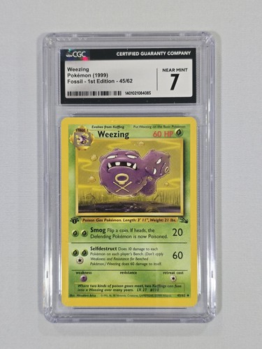 Weezing (1st Edition) graded CGC 7 for sale on eBay