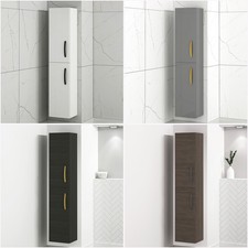 Tall Bathroom Cabinet Storage Cupboard Wall Mounted Tallboy Unit Multicolour