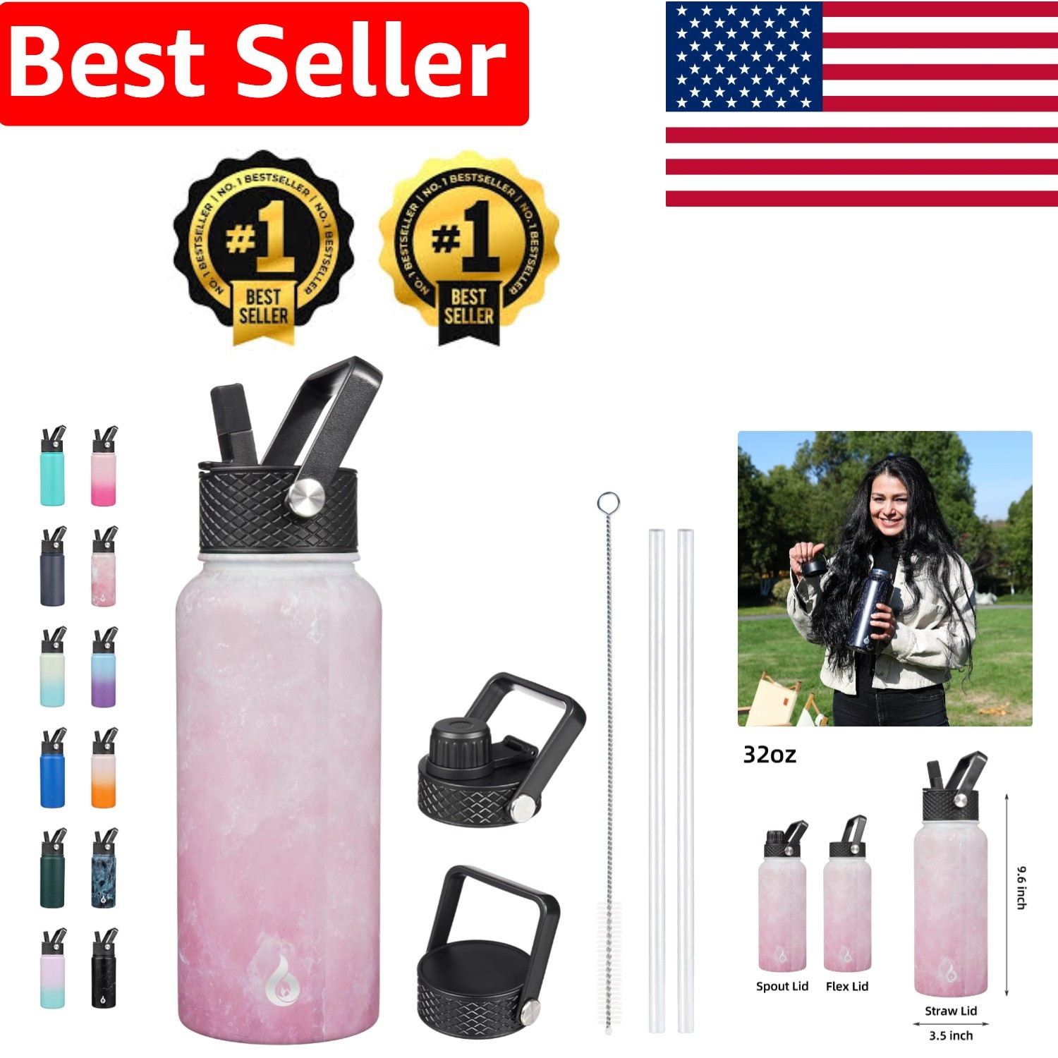 With Straw &ndash; Perfect For Travel And Gym