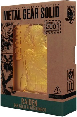 MGS 2 - 24K Gold Plated Raiden Ingot [New Toy] Collectible