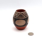 Mini Santo Domingo Kewa Pot Warren Coriz Polychrome Fire Clouds 3.25" H — photo 1
