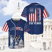 We The People 250 Year America Patriotic Baseball Jersey