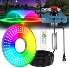Pond Fountain Aerator Lights, 200W RGBW 20000LM 160LED Fountain Light With 100FT