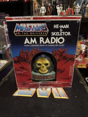 Vintage 1984 Masters of the Universe He-Man & Skeletor AM Radio by Power Tronic.