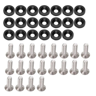 20X Billet Aluminum Fender Bumper Fastener Washer Bolt Engine Bay Dress Up Set
