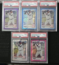 2020 Bowman Chrome Everson Pereira Psa 9 Refractor Lot X5