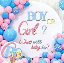 Large Wooden Boy or Girl Signs Gender Reveal Party Decorations