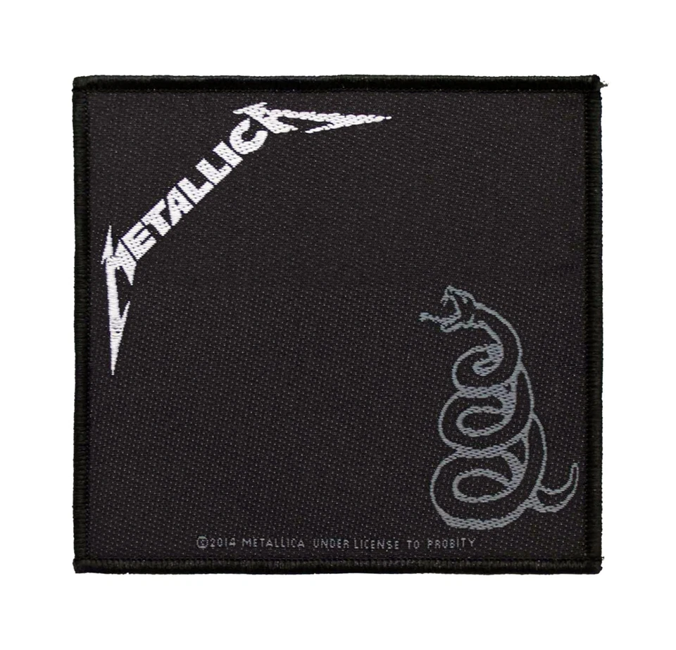 RAZZ Metallica Black Album Snake Battle Jacket Sew On Woven Patch - OFFICIAL 21-15