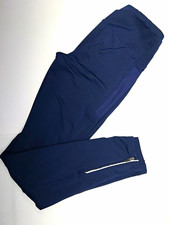 Brooks EQT Women's XS Blue Running Leggings Zip Ankle Mid Rise Poly/Spandex