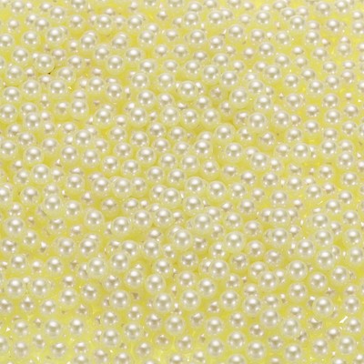 2500 Stck. Kunstperlen zum Basteln, 6 mm Ohne Loch ABS Rund Perlen Perlen, Hellgelb