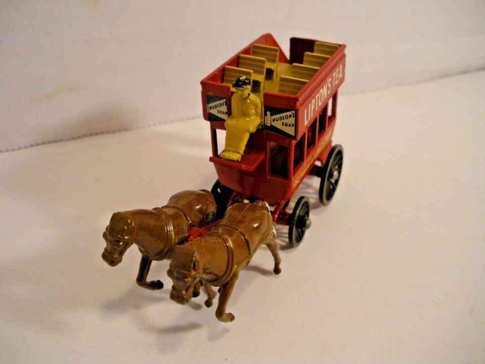 Vintage Lesney Matchbox Models of YesterYear Y-12 Horse Bus Lipton Tea w/ Box - Image 3 of 4