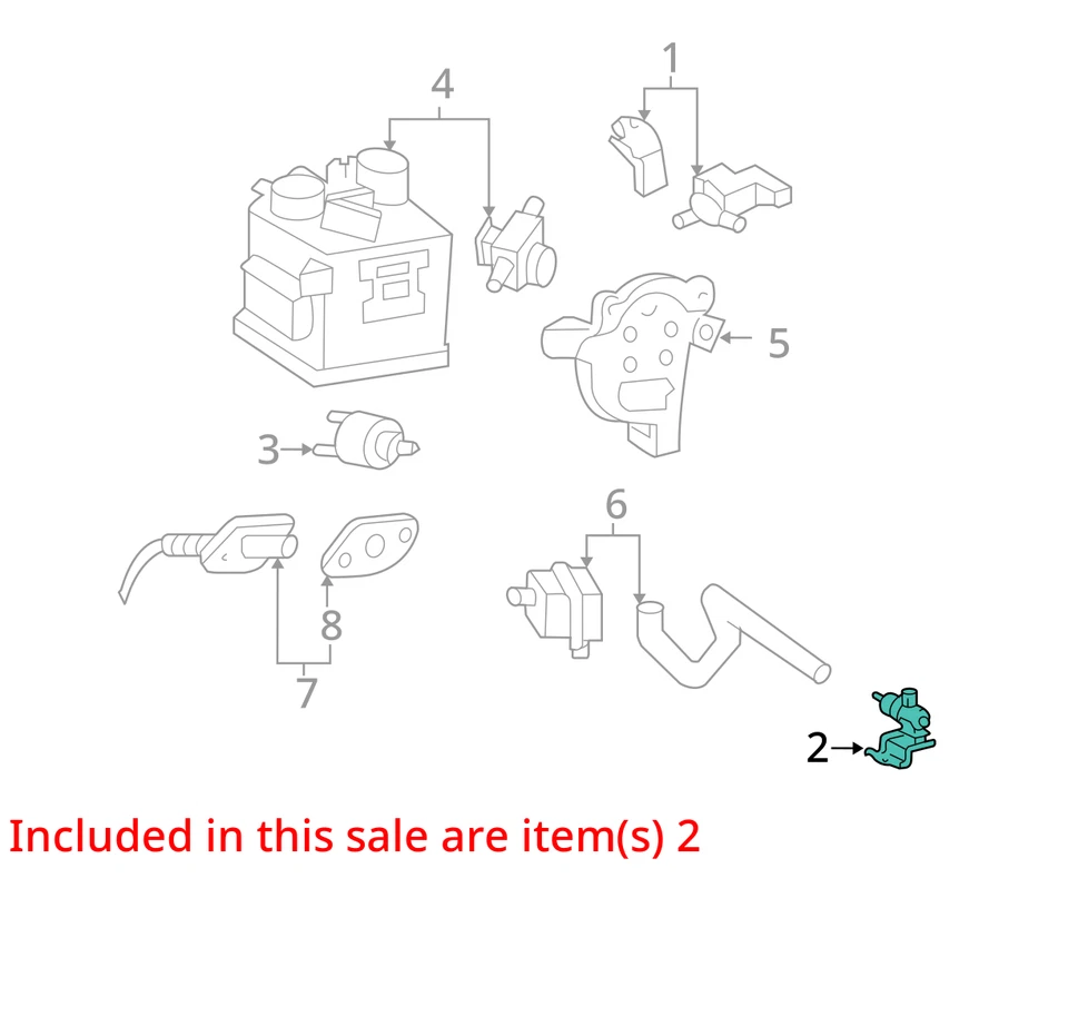 2000-2006 Toyota Tundra Vacuum Switch Valve 25860-50100 OEM - Image 3 of 4