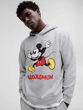 Disney Lululemon Steady State Pullover Hoodie Grey Mickey Mouse Size M