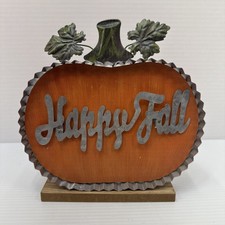 Fall Wood Pumpkin Farmhouse Thanksgiving Decor Rustic Shelf Sitters Tiered Tray