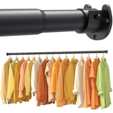 Closet Rods for Hanging Clothes, 17-84 Inch No-Cut Stepless Adjustable Closet...