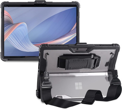 for Microsoft Surface Pro 7/6/5/4 Case with Shoulder Strap, Hand Strap, Stylus P