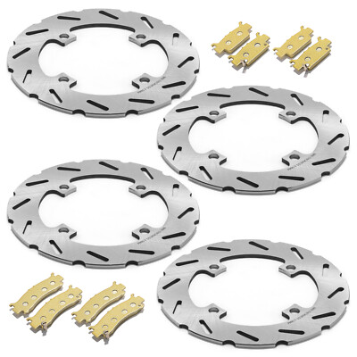 Front Rear Brake Disc Rotors Pads For Honda Pioneer 1000 SXS 1000M3/M5 2016-2024