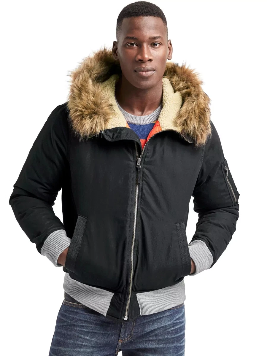 Gap hooded faux fur jacket 2025