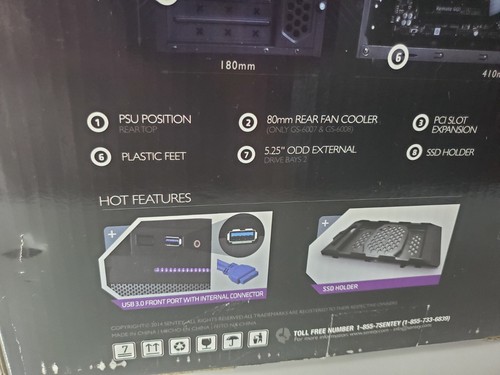 Sentey Pc Gaming Case-Kron Gs-6005-Stylist Gaming Series/Fan Cooler/Mesh - Picture 5 of 8