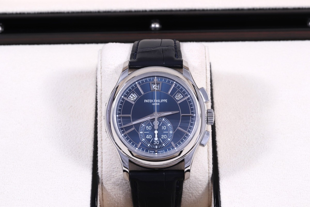 Patek Philippe 5905P Platinum Blue Annual Calendar Chronograph Box