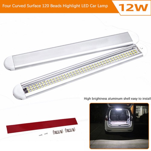 12-85V 120LED Car Interior Light Strip Bar Lamp Van Bus Caravan On/Off Switch - Afbeelding 8 van 8