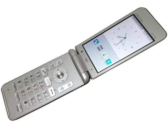 Kyocera Gratina KYF37 White Flip Mobile Phone Android Android Very Good