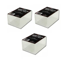 (3-Pack) BCW 100 Card Size Slider Box Stackable Plastic Card Storage Cases