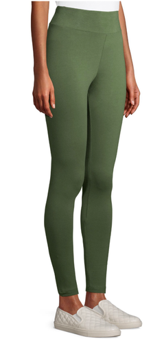 WOMENS STRETCH FITTED GREEN LEGGING 