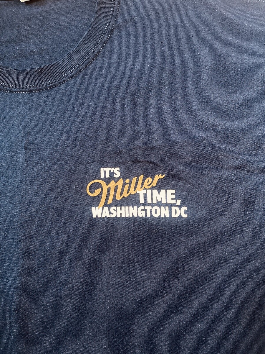 It’s Miller Time Mens “It's Miller Time” T Shirt Dark Navy Blue Size XL