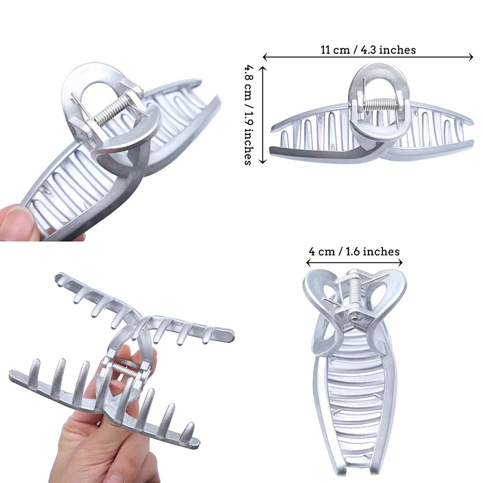3 piezas pinzas de pinza de pelo antideslizantes para mujeres niñas pinzas de mandíbula abrazadera pasadores Foto 2 de 4
