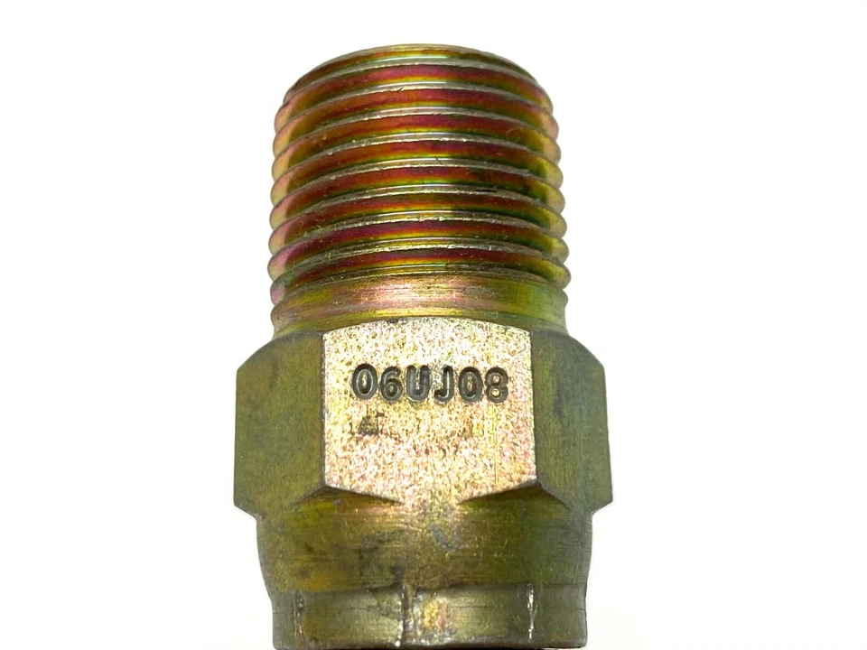 Eaton Weatherhead 06U-J08 Male Pipe Swivel Crimp Fitting Steel 3/8" ID x 1/2" - Image 3 of 3