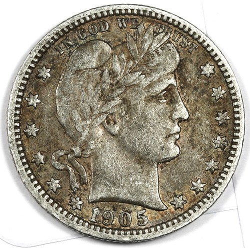 1905-s Barber Quarter.  VF.  172810