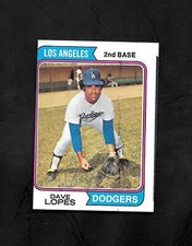 1974 TOPPS #112 DAVE DAVEY LOPES -  AUTO - AUTOGRAPHED - SIGNED - DODGERS