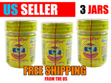 Traditional Thai Herbal Inhaler 3 Jars Yellow Ver US seller