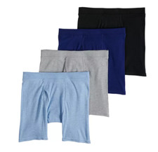 Hanes Boys' 4 Pack Ultimate Comfort Cotton Boxer Brief Underwear M 10-12  3515
