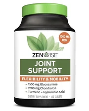 Zenwise Health JOINT SUPPORT With Glucosamine Chondroitin MSM Curcumin 180CT
