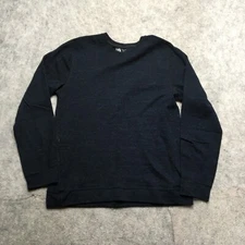 VRST Wool Blend Thermal Shirt Men Medium Blue Long Sleeve Base Layer Performance