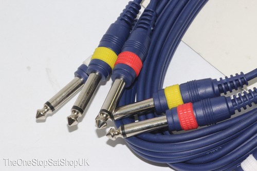 3m x 3 x 1/4 Inch 6.35mm Mono Jack to Mono Jack Professional Stage Link Cable - Afbeelding 5 van 12