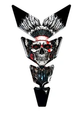 Motorcycle Tank Pad Protector Decal - 3D Motorcycle Sticker for Sport Bikes.