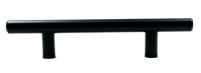 5'' Solid Steel T-Bar Modern Kitchen Cabinet Hardware Pulls Matte Black