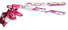 Bio Ionic Flat Iron Pink  White Breast Cancer Awareness Women's Limited 1"