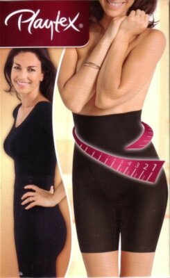 PLAYTEX guaina 4262 NERO vita alta sottoseno contenitiva con gamba
