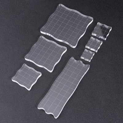 7 Stück Clear Stamp Blöcke Werkzeuge Scrapbooking Stempel Acryl Stanzwerkzeuge
